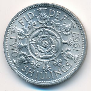 Великобритания, 2 шиллинга (1967 г.)