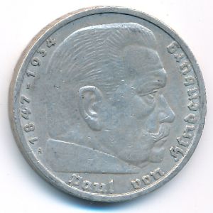 Третий Рейх, 5 рейхсмарок (1936 г.)