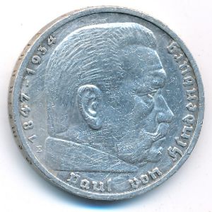 Третий Рейх, 5 рейхсмарок (1936 г.)