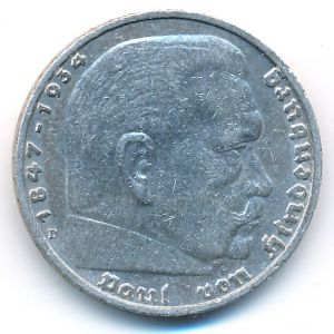 Третий Рейх, 5 рейхсмарок (1936 г.)