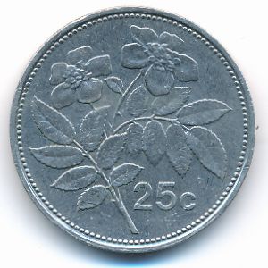 Malta, 25 cents, 1995