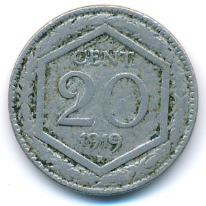 Италия, 20 чентезимо (1919 г.)