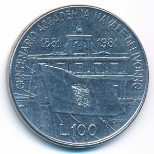 Италия, 100 лир (1981 г.)