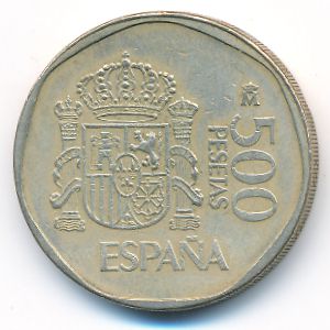 Spain, 500 pesetas, 1988