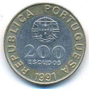 Португалия, 200 эскудо (1991 г.)