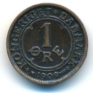 Дания, 1 эре (1909 г.)