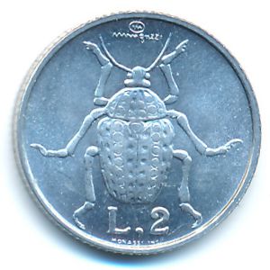 Сан-Марино, 2 лиры (1974 г.)