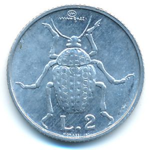 Сан-Марино, 2 лиры (1974 г.)