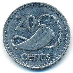 Фиджи, 20 центов (1990 г.)