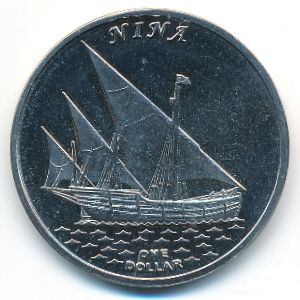 Острова Гилберта., 1 доллар (2016 г.)