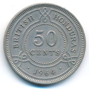 Британский Гондурас, 50 центов (1964 г.)