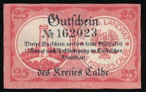 Нотгельды Германии, 25 пфеннигов (1920 г.)