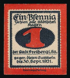 Нотгельды Германии, 1 пфенниг (1921 г.)