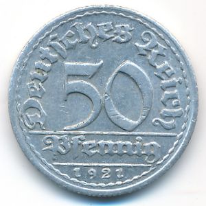 Веймарская республика, 50 пфеннигов (1921 г.)