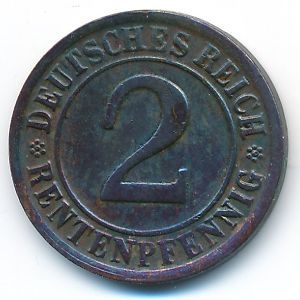 Веймарская республика, 2 рентенпфеннига (1924 г.)