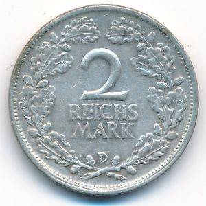 Веймарская республика, 2 рейхсмарки (1926 г.)