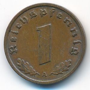 Третий Рейх, 1 рейхспфенниг (1939 г.)