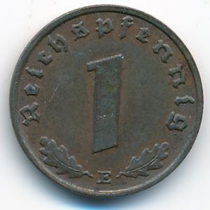 Nazi Germany, 1 reichspfennig, 1937
