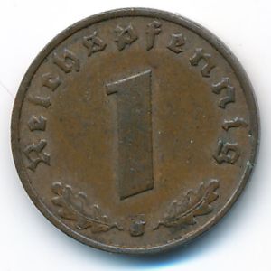 Третий Рейх, 1 рейхспфенниг (1937 г.)