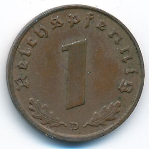 Третий Рейх, 1 рейхспфенниг (1938 г.)