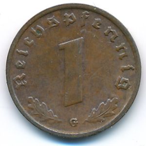 Третий Рейх, 1 рейхспфенниг (1938 г.)