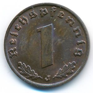 Третий Рейх, 1 рейхспфенниг (1938 г.)