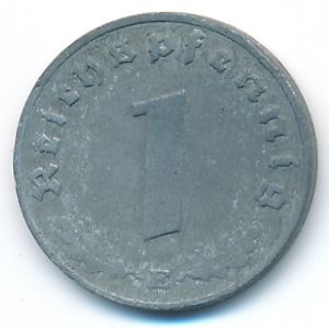 Nazi Germany, 1 reichspfennig, 1940