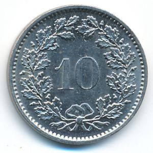 Швейцария, 10 раппенов (1974 г.)