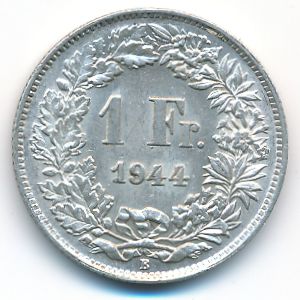 Швейцария, 1 франк (1944 г.)