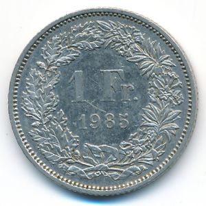 Швейцария, 1 франк (1985 г.)