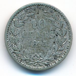Netherlands, 10 cents, 1897