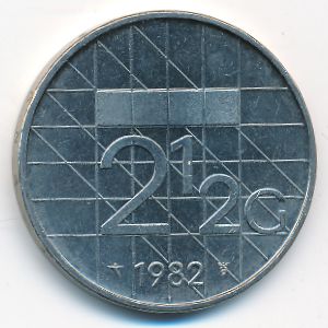 Нидерланды, 2 1/2 гульдена (1982 г.)