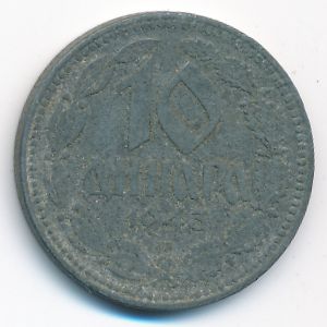 Serbia, 10 dinara, 1943