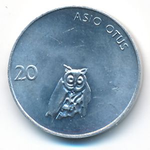 Словения, 20 стотинов (1993 г.)