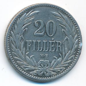 Венгрия, 20 филлеров (1894 г.)