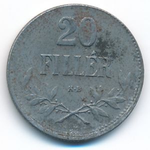 Венгрия, 20 филлеров (1916 г.)