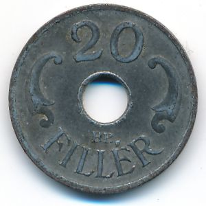 Венгрия, 20 филлеров (1943 г.)