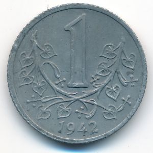 Богемия и Моравия, 1 крона (1942 г.)