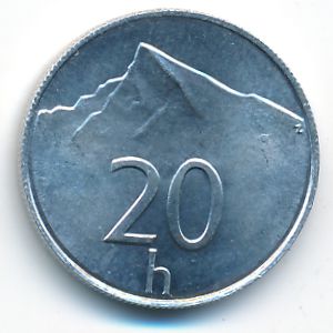 Словакия, 20 гелеров (2001 г.)