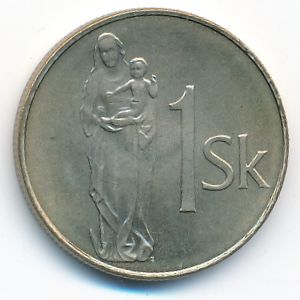Словакия, 1 крона (2007 г.)
