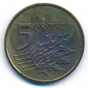 Poland, 5 groszy, 2011
