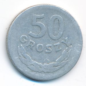 Poland, 50 groszy, 1949