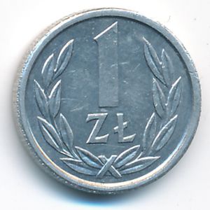 Poland, 1 zloty, 1989