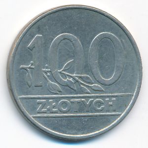 Poland, 100 zlotych, 1990