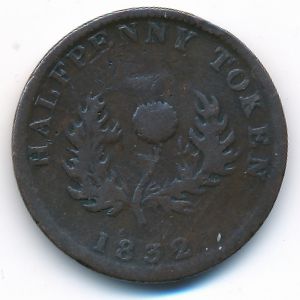 Новая Шотландия, 1/2 пенни (1832 г.)