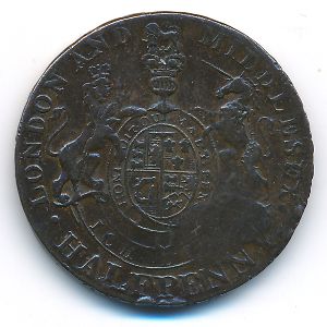 Мидлсекс, 1/2 пенни (1787 г.)