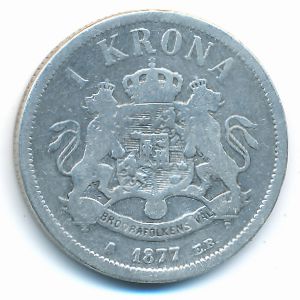 Швеция, 1 крона (1877 г.)