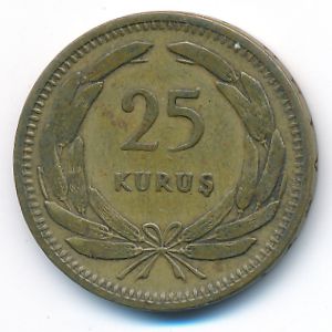 Турция, 25 куруш (1956 г.)