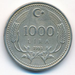 Турция, 1000 лир (1993 г.)