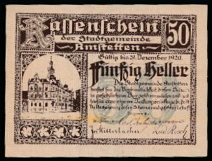 Нотгельды Австрии, 50 геллеров (1920 г.)